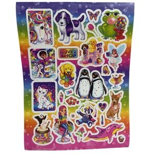 Vtg Lisa‎ Frank Unicorn Penguin Fairy Panda Dolphin Kitten Frog Dog Cat Sticker
